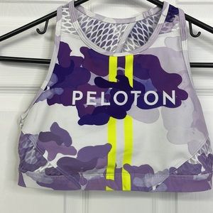 EUC Peloton WITH Brand Camo Nail Polish Sports Bra